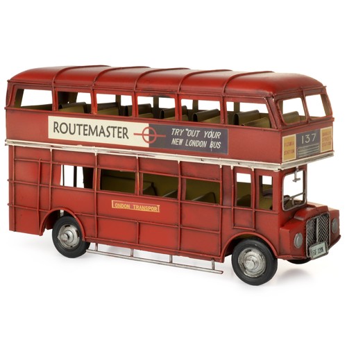 Blech deko doppeldecker bus - doppeldecker,