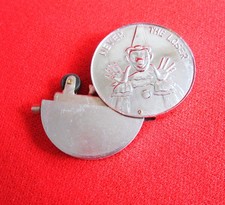 Rundes flaches Benzinfeuerzeug "Always the winner - never the looser"