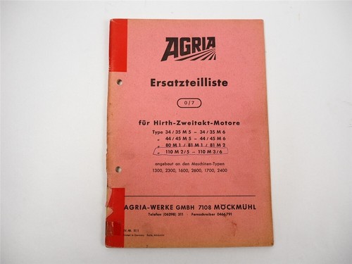 Agria hirth zweitakt motor - agria,