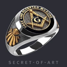 Freimaurer Ring Masonic 925