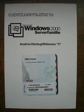5 CAL Zusatzlizenzen für den Windows 2000 Server
