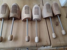 3 Paar Schuhspanner Gr. 44/45, Holz und Spiralfeder