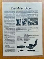 Hermann Miller Collection Eames Lounge Chair 1968 Vintage Ad Werbung Reklame