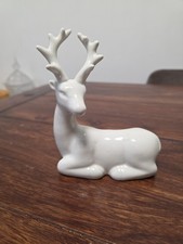 Porzellan Hirsch Weiß Glänzend - Siehe Bilder