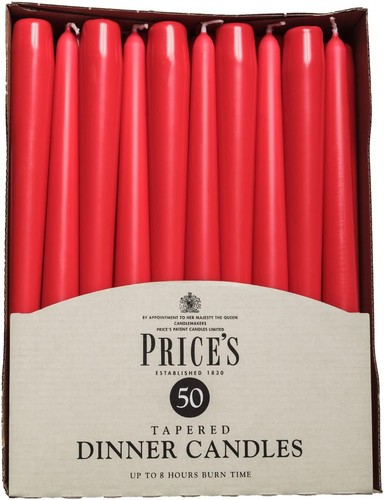 Tafelkerzen rot konisch - , 50