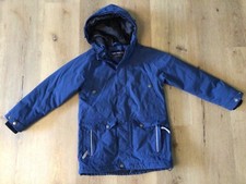 Trollkids Winterjacke mit Kapuze Gr. 128 Blau ordentlicher Zustand 