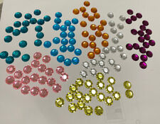 Dusyma Juwelensteine klein glitzer strass basteln 1,8cm rosa weiß blau gelb oran