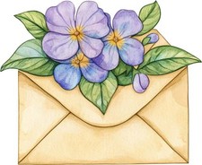 Bunter Umschlag Blume Wandbild