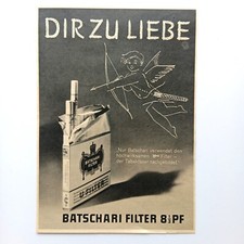 1954 Batschari Zigaretten Tabak Werbeanzeige Werbung Reklame Advertising
