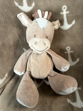 Nattou Pferd braun blau ca 25 cm Stofftier, Kuscheltier, Schmusetier