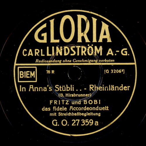 Fritz bobi accordeonduett - &,