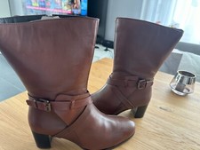 Sheego weitschaft Stiefel Stiefelette Gr 41 Leder braun Neu