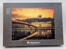 2000 Teile Puzzle Blick auf den Saone Fluss bei Sonnenuntergang, Lyon, Frankreic
