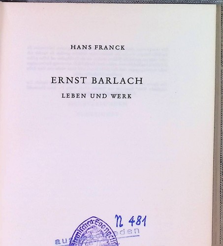 Ernst barlach leben und - leben, werk