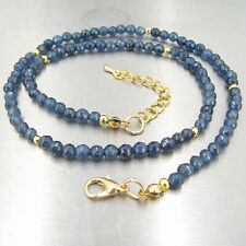 BAILYSBEADS fabelhafte Saphir-Kette Halskette Collier D-4mm  behandelt neu