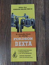 Original Prospekt Fordson Dexta Ford Werke Traktor Schlepper