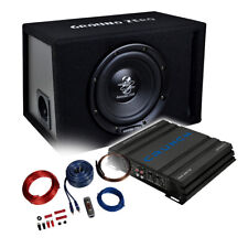 GZ/Crunch Basspaket 2-Kanal Endstufe/Verstärker+20cm Subwoofer+Kabel-SET BP2