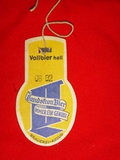 Flaschenanhänger Landskron Brauerei Görlitz original Bier Vollbier hell