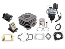 50ccm Zylinder Kit + 17,5mm Vergaser für Piaggio Free FCS2T ZAPC390 C39 50 2T AC