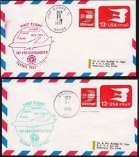 ✈ 2x FLYING TIGER LINE 1974