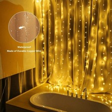 Lichtkette Lichtervorhang Weihnachtsbeleuchtung 6x3m 600 LED Wasserdicht 8 Modi