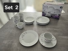 6 Kaffeetassen 6 Untertellern 6 Teller Domestic by Mäser Porzellan #2