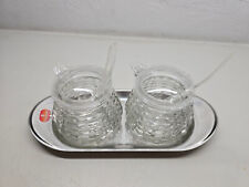 Retro  VINTAGE WMF Konfitüren Set Marmeladenglas  Glas Tablett Löffel 80er OVP