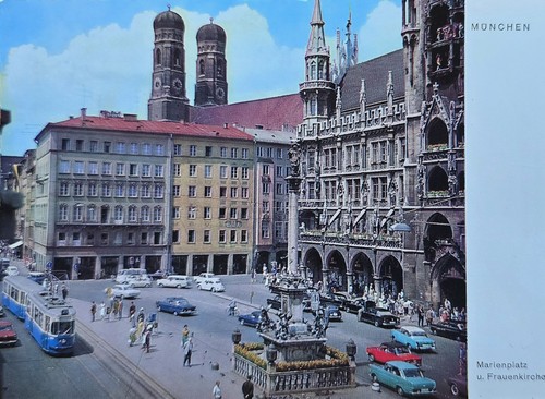 München marienplatz 1960er - ak,