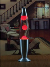 Lavalampe - ROT - Retro - 33,5cm - Kult - Tischleuchte mit Leuchtmittel