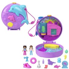 Polly Pocket Delfin retten und Spielen Schatulle - Spielset mit 2 Puppen - HWN96