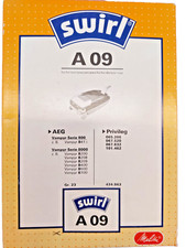 Swirl Staubsaugerbeutel A09 *5 Stück* für AEG Bodensauger Vampyr  u.a. lt. Packg