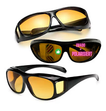 Autofahrerbrille Nachtsichtbrille KFZ Nachtfahrtbrille Nachtbrille UV 400+Pol