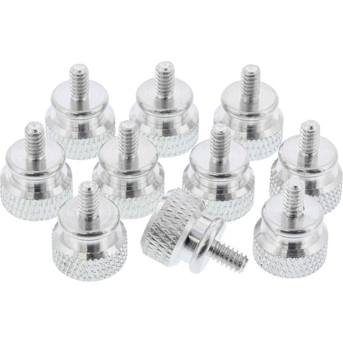 10x rändel schrauben silber - 10x,