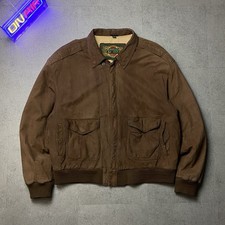 G-III Global Identity Leder Jacke Vintage L Nubuk 90s Braun Blouson Herren USA