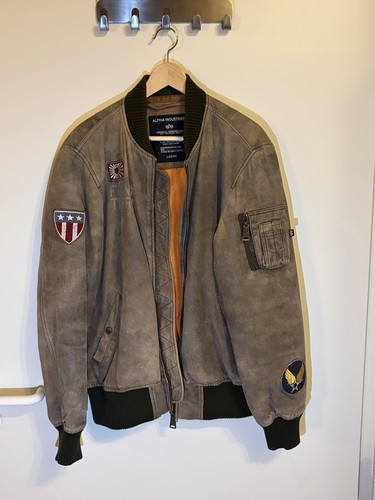 Alpha industries lederjacke - alpha,