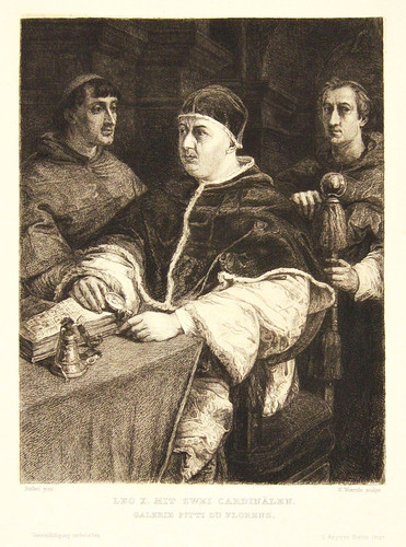 Radierung papst leo - papst, x