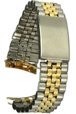 Edelstahl Uhrarmband bicolor