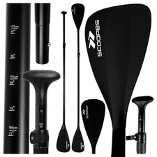 MalTec Faltbares Kajak-Paddel für SUP Board einstellbar 165-225cm Schwarz 