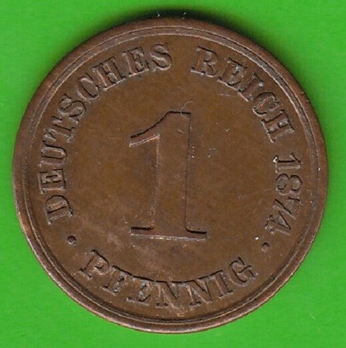 Kaiserreich pfennig 1874 a - pfennig,