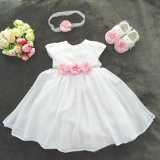 Taufkleid +Stirnband +Schuhe