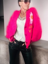 ITALY Cardigan in PINK *HAPPY VIBES*, Onesize (34-40/42)