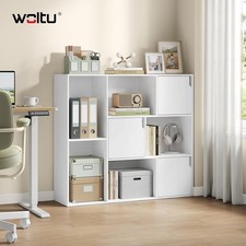 WOLTU Bücherregal Standregal 8 Fächern Aktenregal Büroregal Bücher Regal Holz