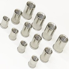 Blindnietmuttern Einnietmuttern Edelstahl VA kleiner Senkkopf Gewindenieten 1021