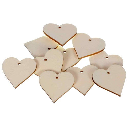 Holz herzen mit loch deko - mit,
