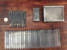 Einschlagbuchstaben 2 - 12 mm A - Z  + &  sowie Schlagzahlen - 50iger Jahre