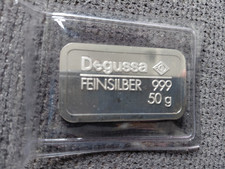 Degussa Silberbarren 50 Gramm Feinsilber 999 - Berlin U-Bhf. Nollendorfplatz