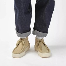 Neu Herren Clarks Originals Wallabee Cup Stiefel Ahorn Wildleder UK Größe 10,5/EU 45 G