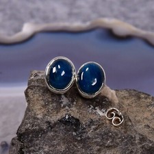 Apatit Ohrring, 925er Silber, Edelstein Ohrringe (3861), Edelsteinschmuck