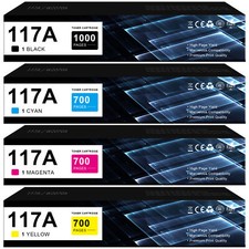 4x Toner für HP 117A mit Chip für HP Color Laser MFP 178nwg 179fwg 178nw 179fnw