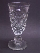 BIERGLAS um 1900 / GLASPOKAL: MASSIV: FORMGEBLASEN: LINSEN DEKOR KONKAV (9)